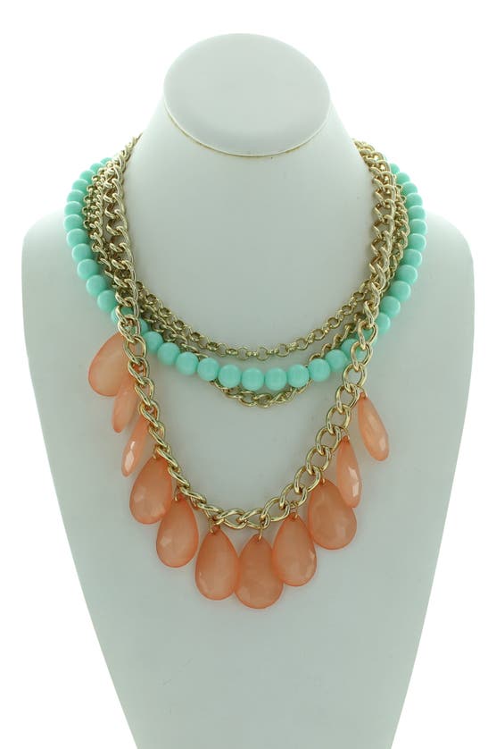 Olivia Welles Gold-tone Tropicana Layer Necklace In Gold / Multi