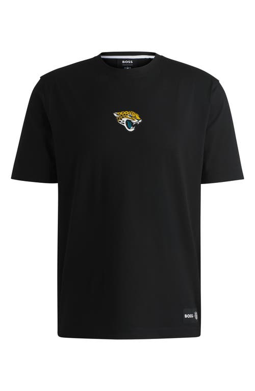 Shop Hugo Boss Boss X Nfl Stretch Cotton Graphic T-shirt In Jacksonville Jaguars - D. Grey