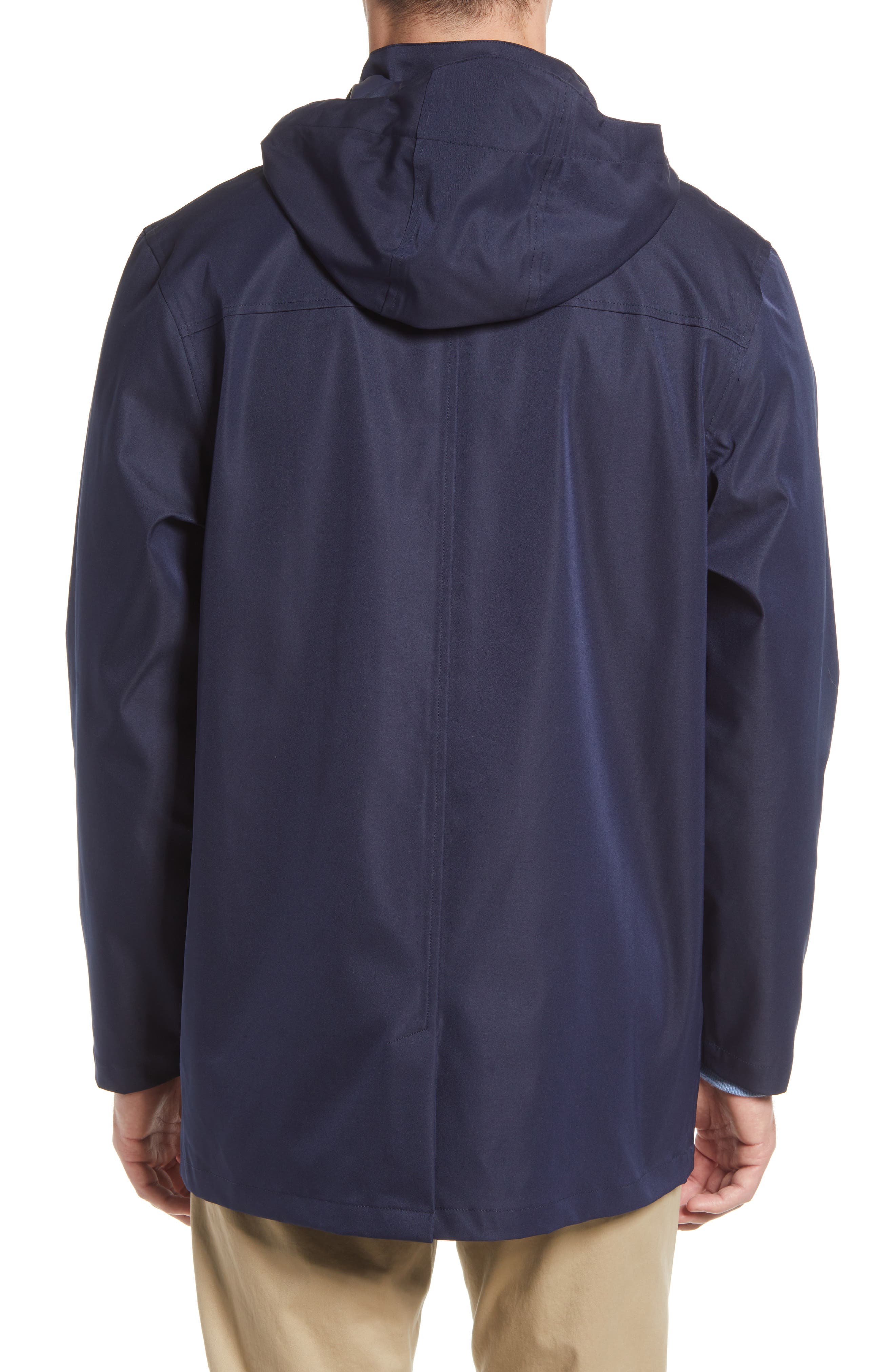 navy rain mac
