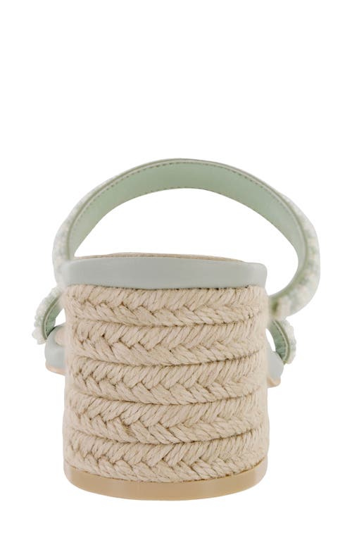 Mia Limited Edition Isabeli Espadrille Slide Sandal In Sage/off White