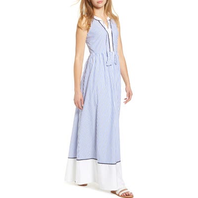 Vineyard Vines Grier Stripe Sleeveless Maxi Dress, Blue