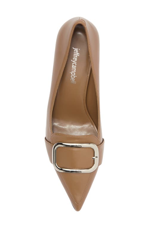 Shop Jeffrey Campbell Emphasis Pointed Toe Pump In Dark Natural Silver