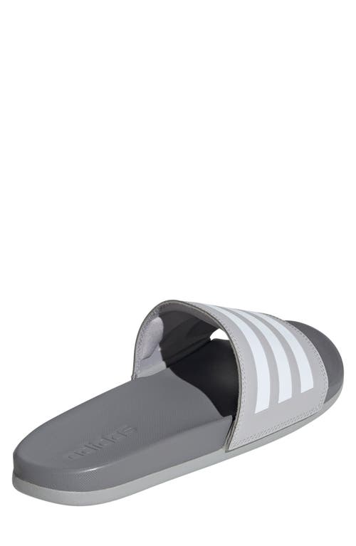 Shop Adidas Originals Adidas Gender Inclusive Adilette Comfort Sport Slide Sandal In Grey 2/ftwr White/grey 3
