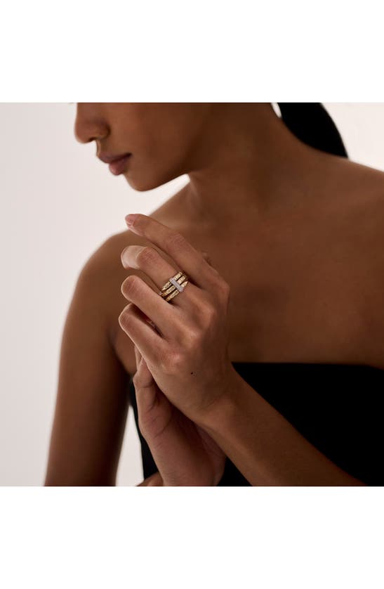 John Hardy Spear Diamond Bypass Ring In Gold