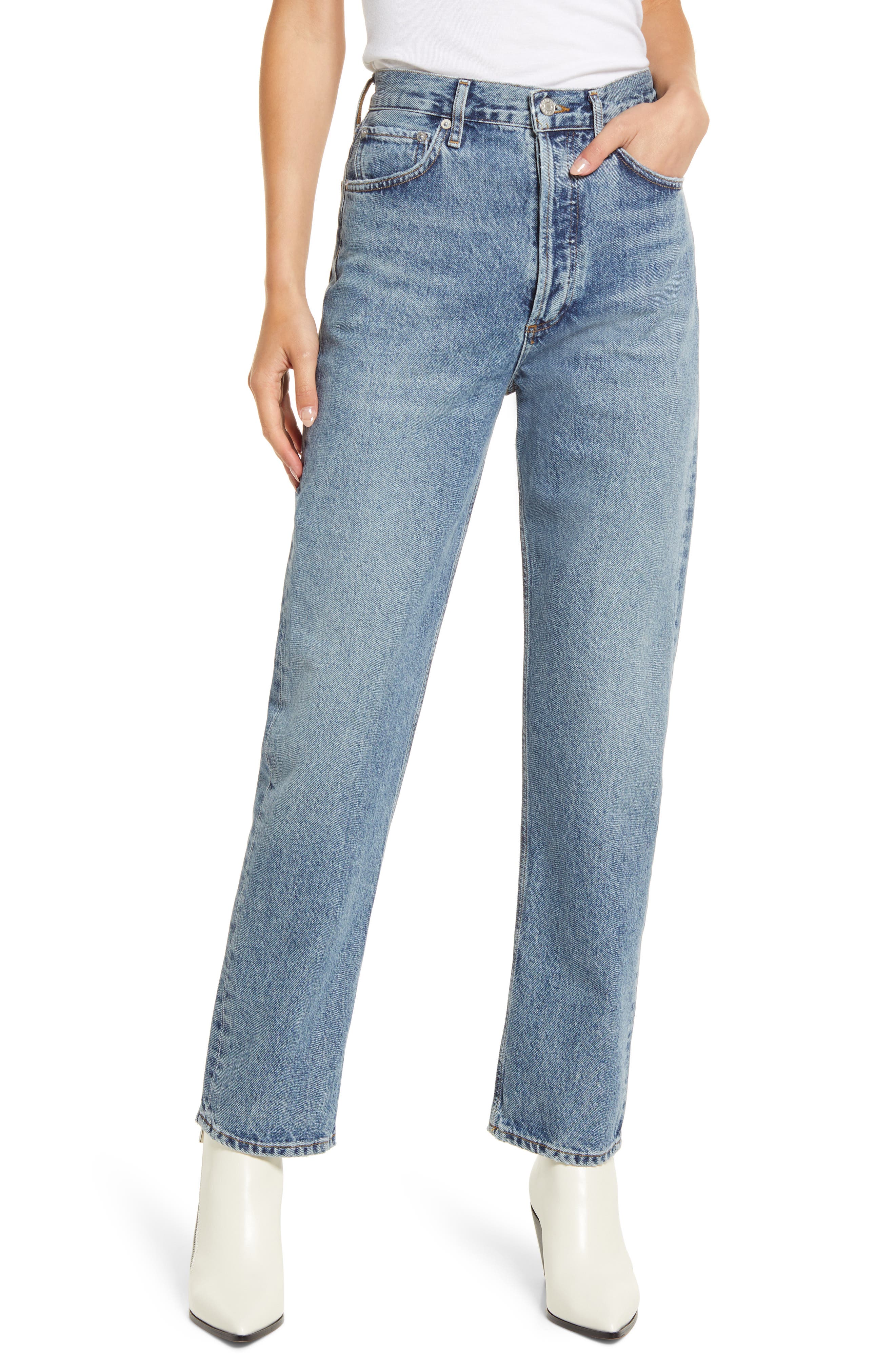 AGOLDE Women's '90s Pinch High Waist Straight Leg Organic Cotton Jeans in Navigate at Nordstrom