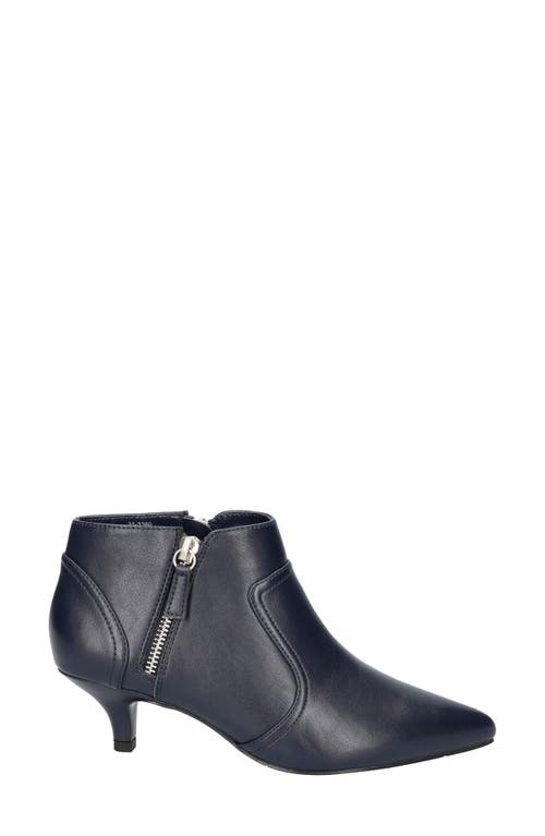 Shop Easy Street Annalee Kitten Heel Bootie In Navy