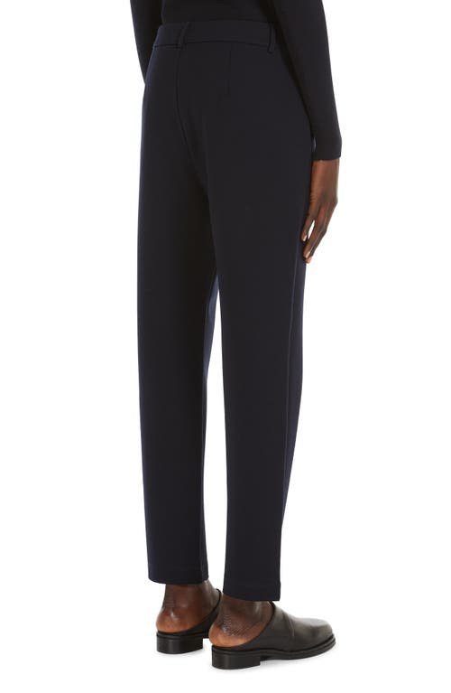 Shop Max Mara Leisure Adepto Stretch Jersey Ankle Pants In Navy