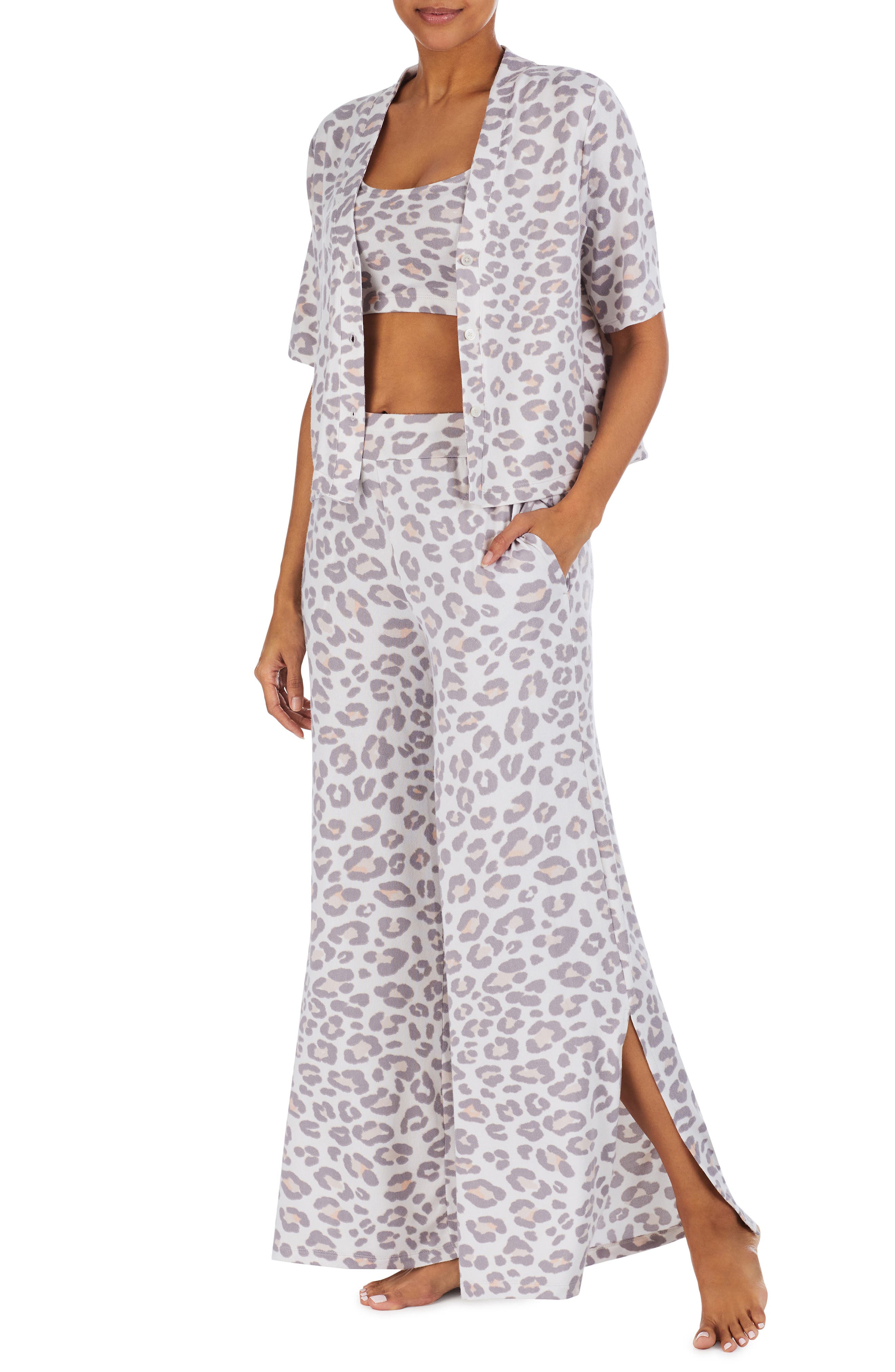 Room Service Pjs Cardigan, Bralette & Pajama Pants Nordstrom