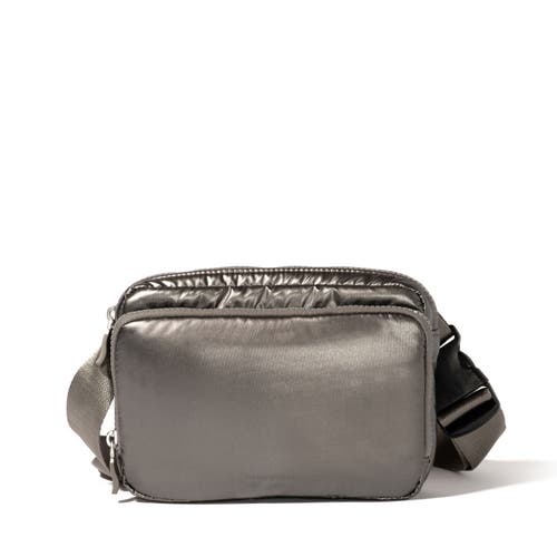 Baggallini Modern Belt Bag Sling In Gunmetal Puff