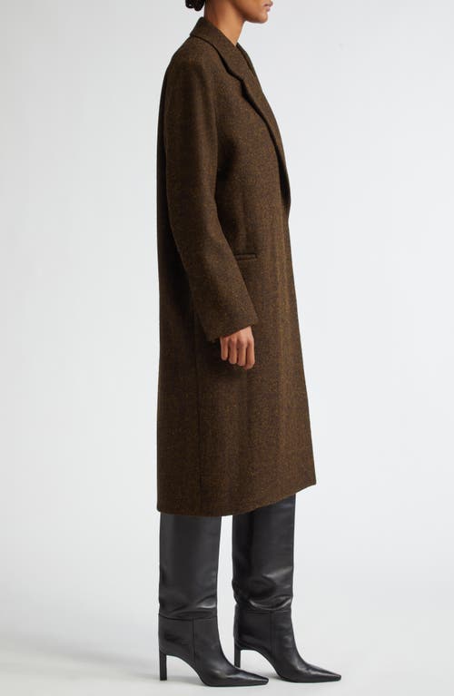 Shop Bite Studios Colannade Harris Tweed Wool Coat In Moss Melange