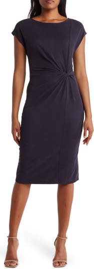 NORDSTROM RACK Side Knot Modal Blend Midi Dress