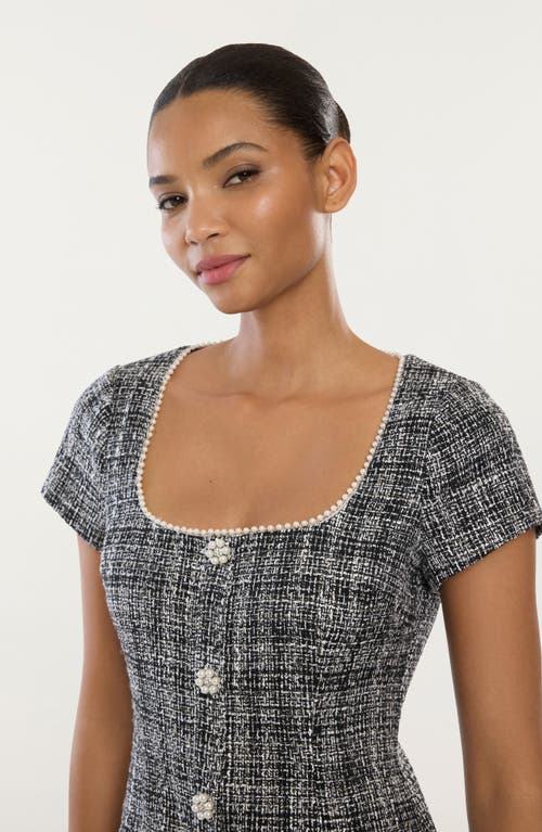Likely Cira Embellished Tweed Minidress In Black
