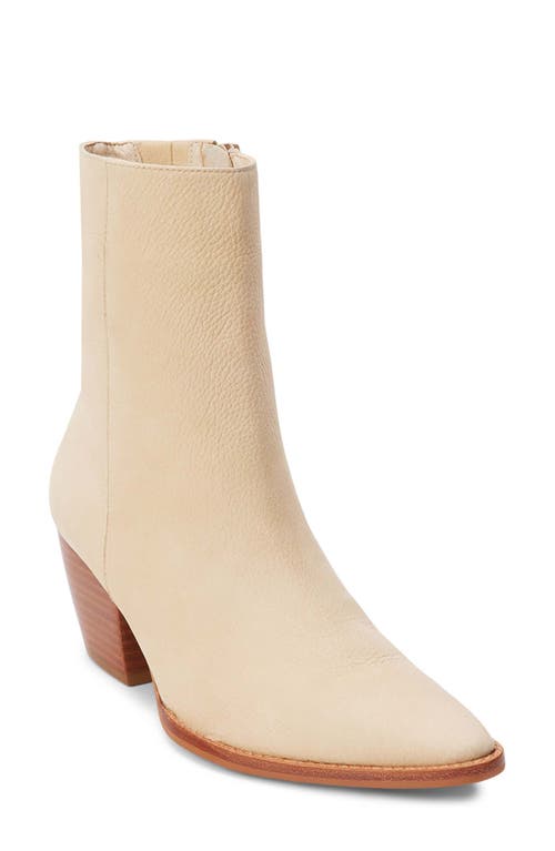Caty Western Pointed Toe Bootie in Cream