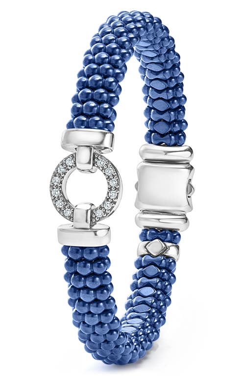 LAGOS Blue Caviar Diamond & Ceramic Rope Bracelet in Marine