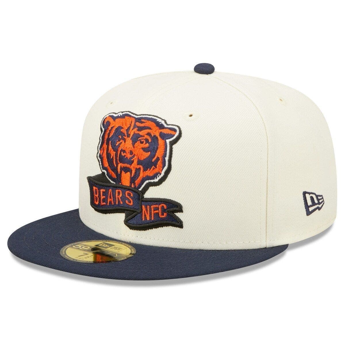 New Era Men's New Era Cream/Navy Chicago Bears 2022 Sideline 59FIFTY ...