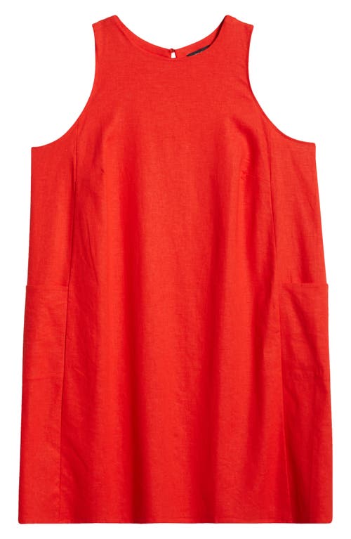Universal Standard Linen Blend Shift Dress In Valiant Poppy