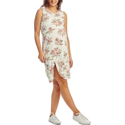 Everly Grey Marta Maternity/nursing Tank Dress, Ivory