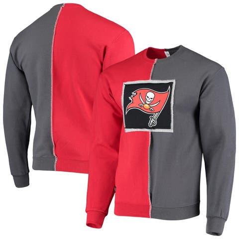 Men's Antigua Heather Gray Tampa Bay Buccaneers Victory Pullover Sweatshirt