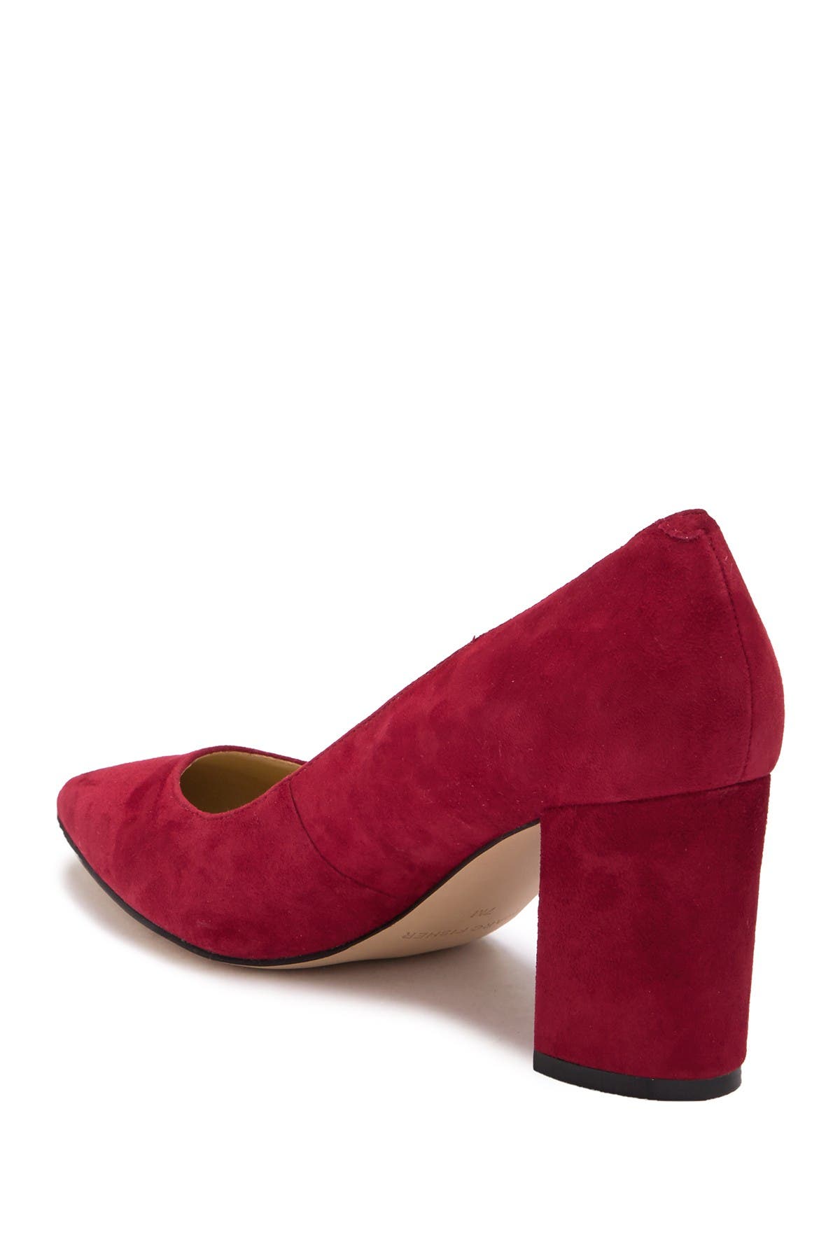 marc fisher red suede pumps