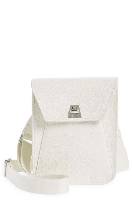 Shop Akris Mini Anouk Leather Crossbody Bag In 001 White