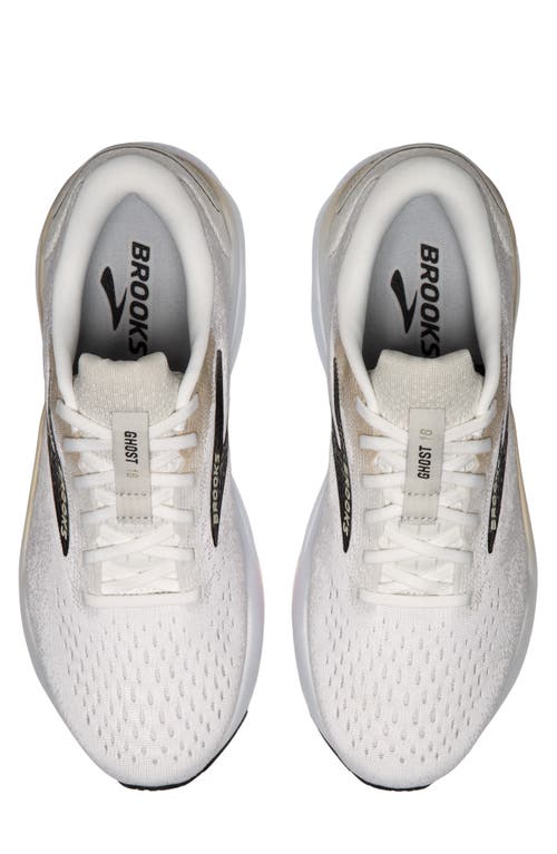 Shop Brooks Ghost 16 Running Shoe In White/cream/pink