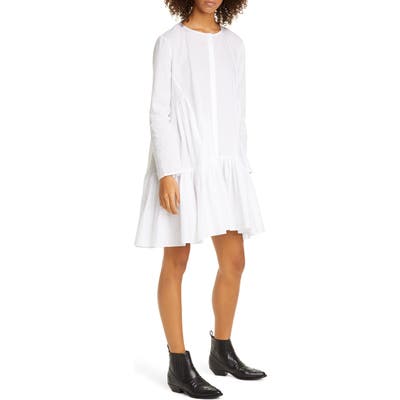 Merlette Martel Long Sleeve Cotton Tunic Dress, White