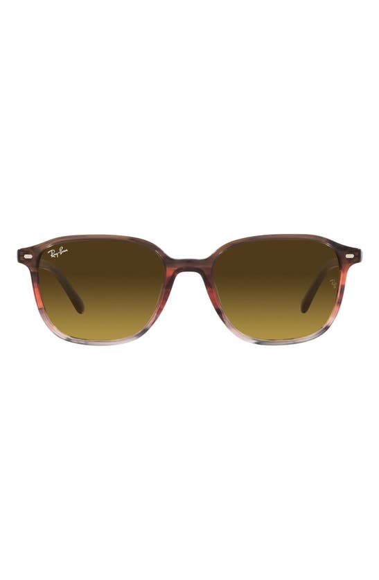 Ray Ban Leonard 53mm Gradient Square Sunglasses In Brown Gradient