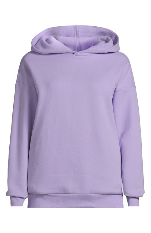 Shop Lands' End Plus Size Serious Sweats Relaxed Long Sleeve Hoodie Sweatshirt In Lavender Cloud