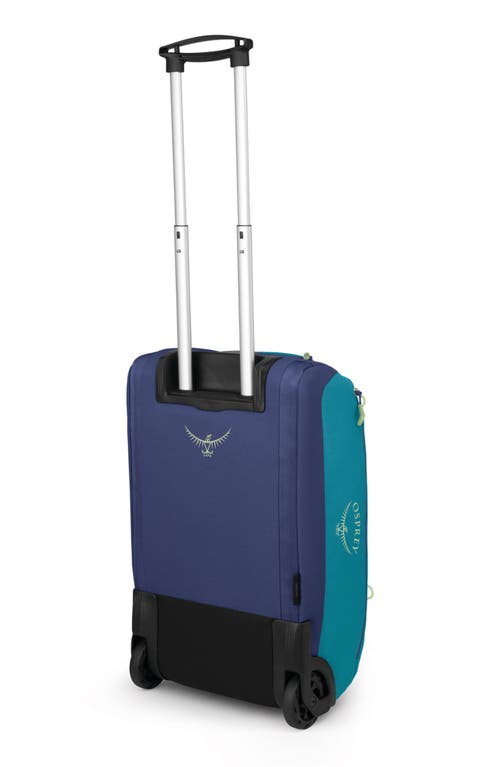 Osprey Daylite 40l 22-inch Wheeled Carry-on Duffle Bag In Blue Spikemoss/alkaline