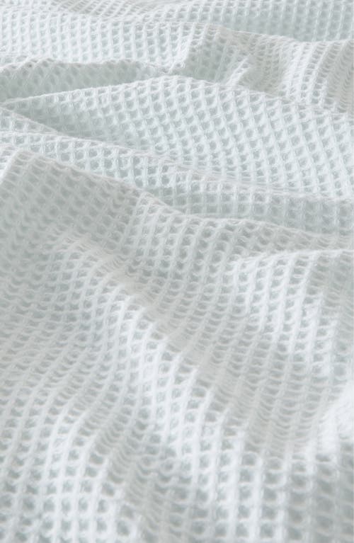 Woven & Weft Cotton Waffle Weave Throw Blanket In Pale Blue