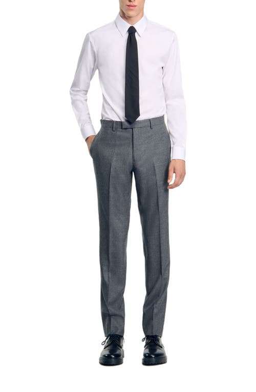 Shop Sandro Suit Trousers In Grey