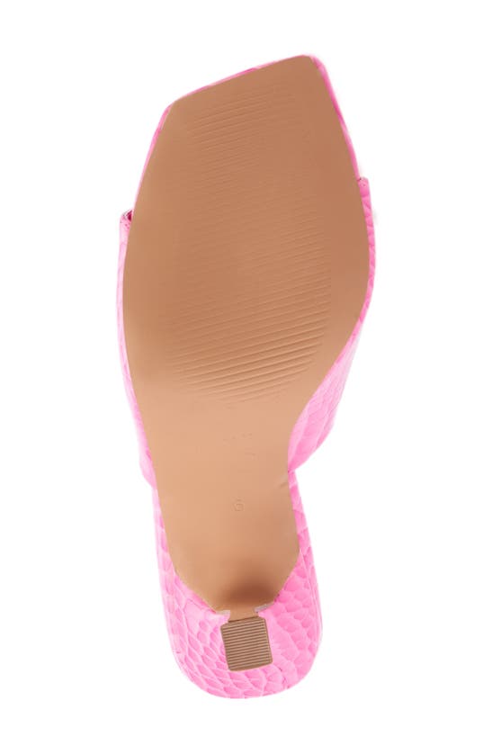 New York And Company Delara Croc Embossed Heeled Sandal In Pink