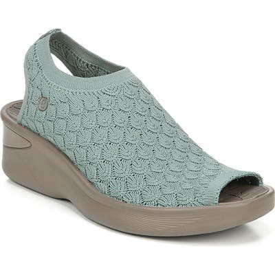 Bzees Secret Peep Toe Knit Sneaker, Blue