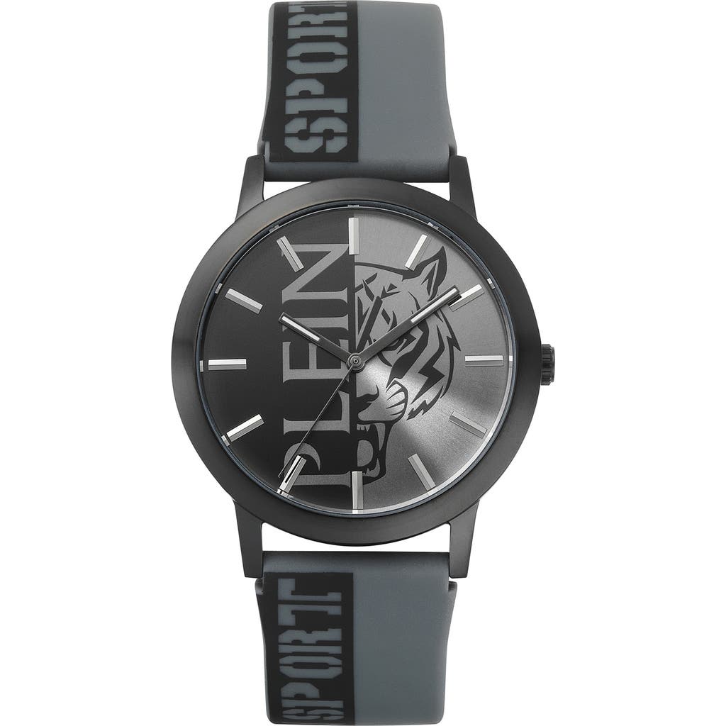 Philipp Plein Sport Three-hand Quartz Silicone Strap Watch, 44mm In Black
