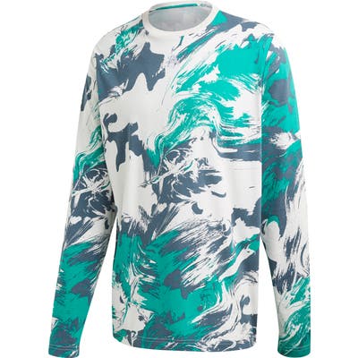 Adidas Injection Pack Print Long Sleeve Crewneck T-Shirt