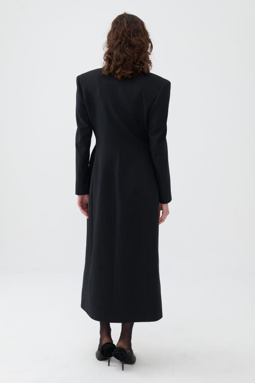 Nocturne Curvy Maxi Coat In Black