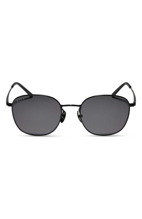 Axel 51mm Round Sunglasses in Black/Grey