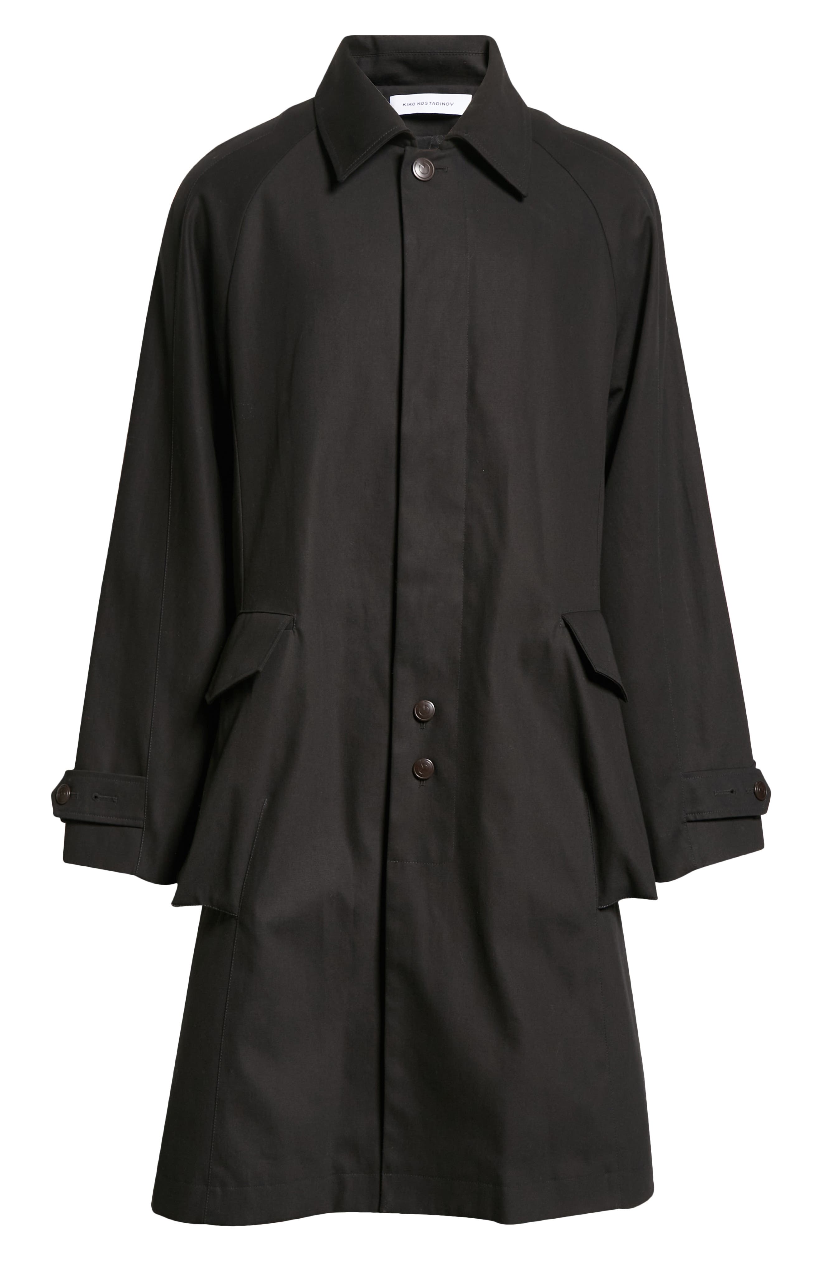 KIKO KOSTADINOV Anakazel Oversize Trench Coat in Jet Black