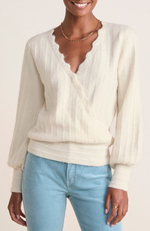 Shop Vineyard Vines Wrap Front Sweater In Marshmallow