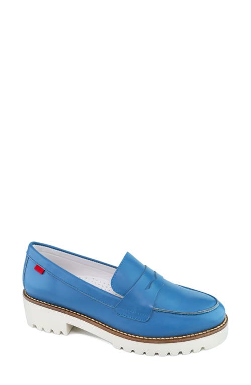 Morrison Ave Penny Loafer in Jeans Blue Napa