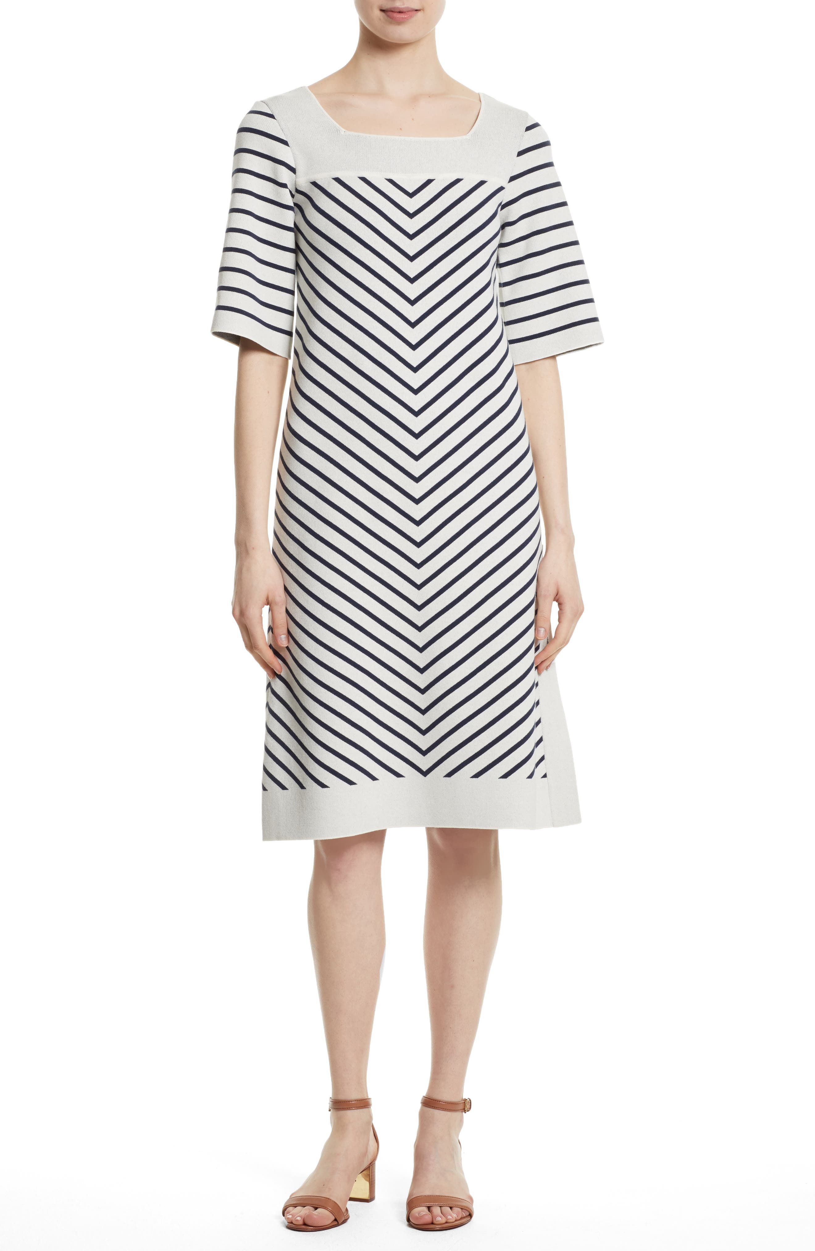tory burch side button shift dress