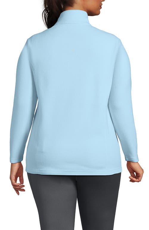 Shop Lands' End Plus Size Anyweather Fleece Quarter Zip Pullover In Subtle Blue