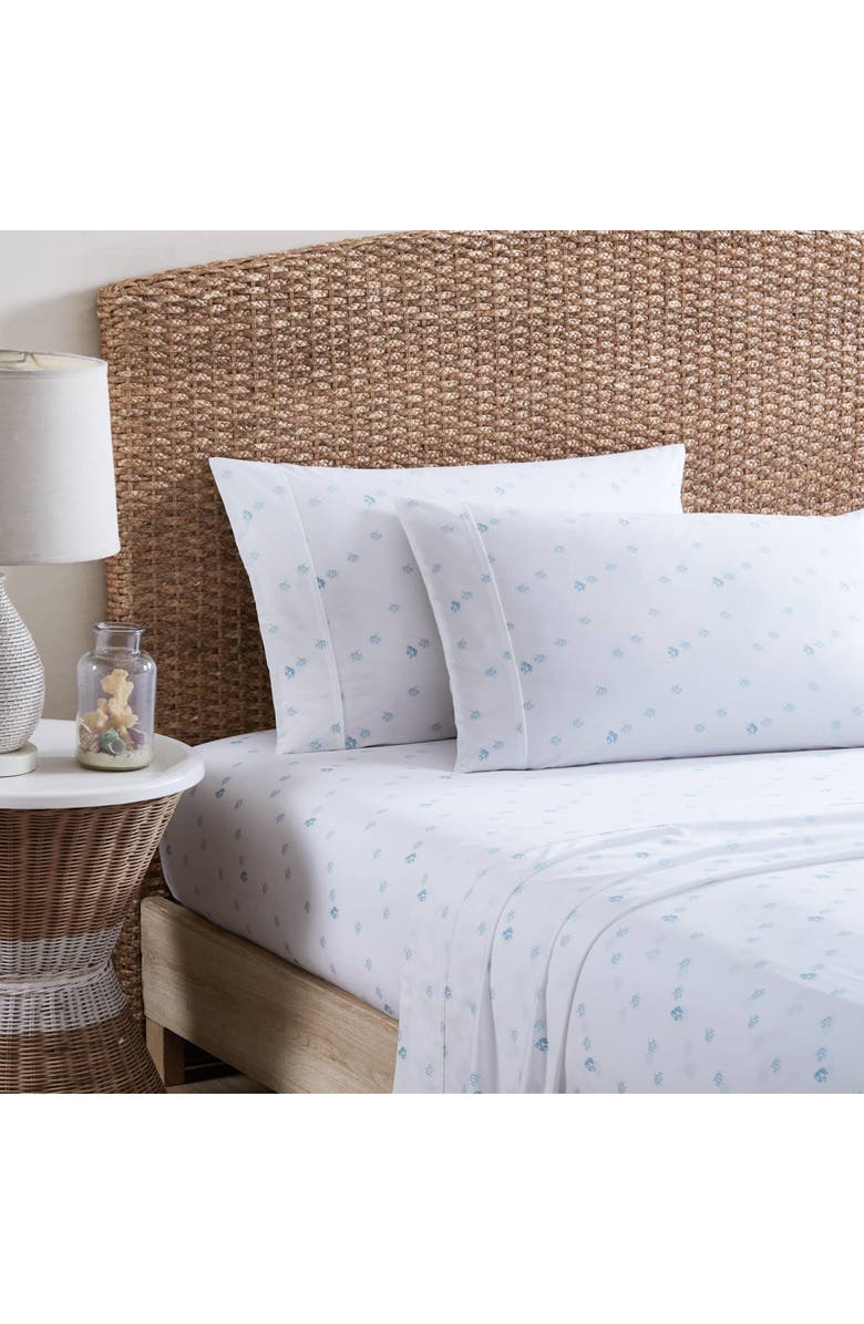 Tommy Bahama Angel Fish Cool Zone Cotton Sheet Set, Alternate, color, Light Blue