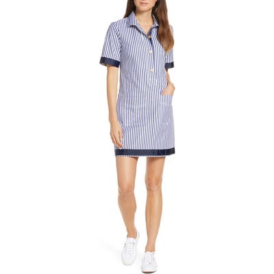 Petite 1901 Stripe Shift Dress, Blue