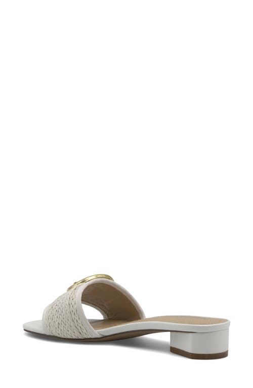 Shop Adrienne Vittadini Poris Slide Sandal In White