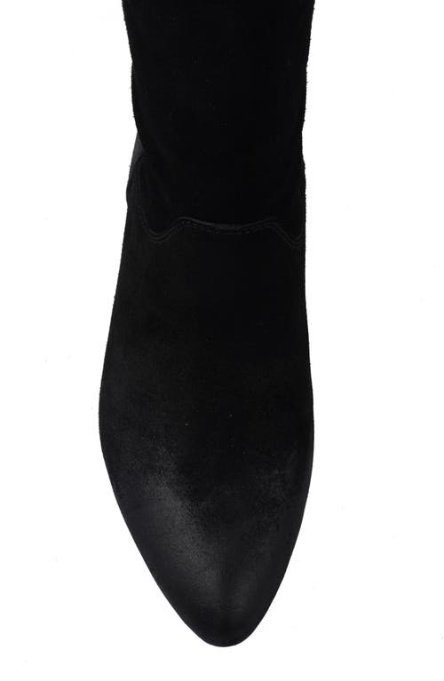 Zigi Hidden Wedge Boot In Black Suede