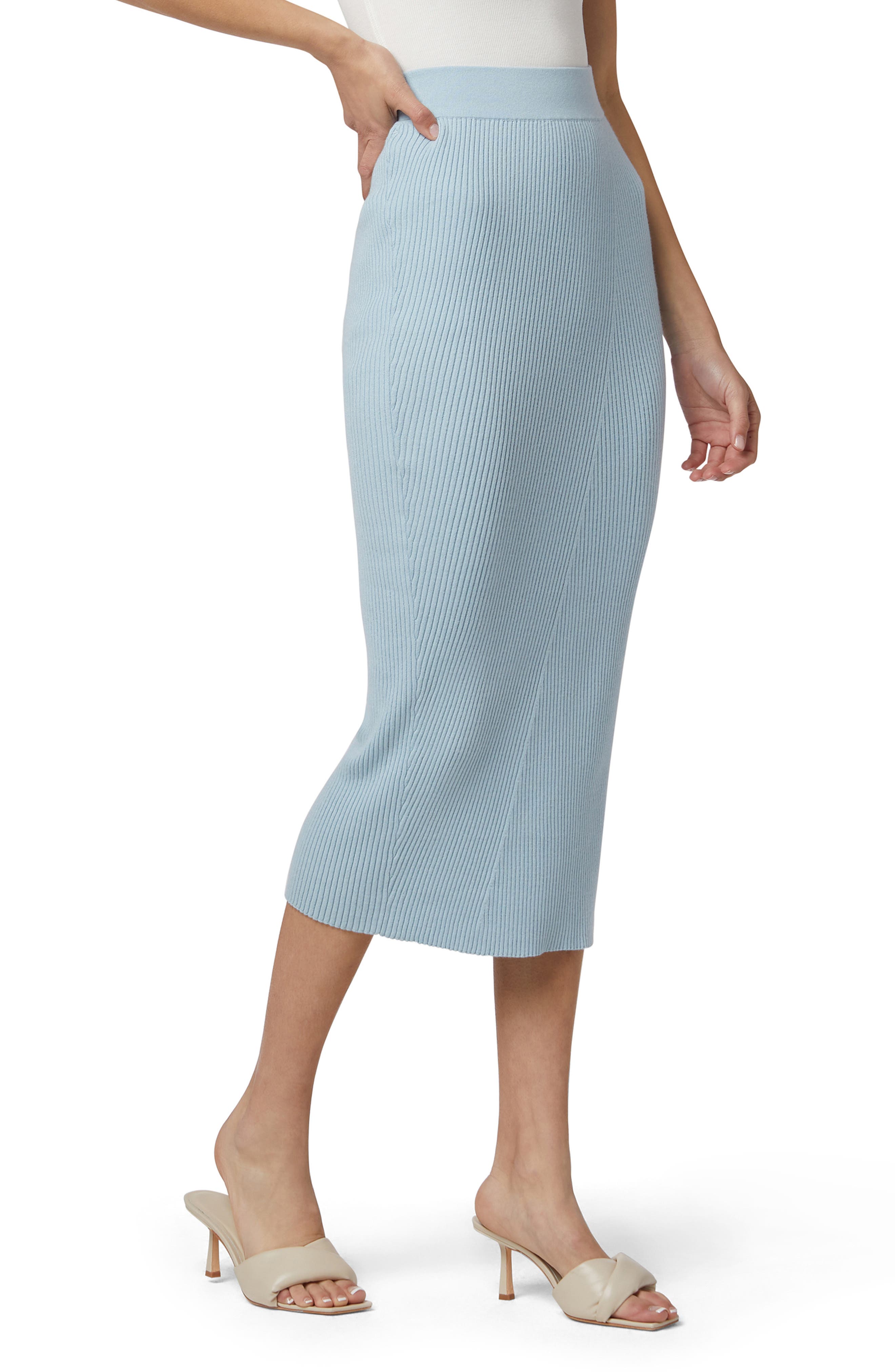 cotton ribbed skirt