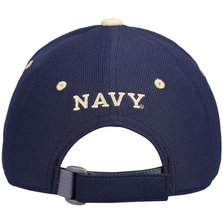 UNDER ARMOUR YOUTH UNDER ARMOUR NAVY NAVY MIDSHIPMEN BLITZING ACCENT PERFORMANCE ADJUSTABLE HAT 
