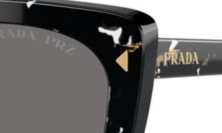 Shop Prada 54mm Square Polarized Sunglasses In Grey Tort