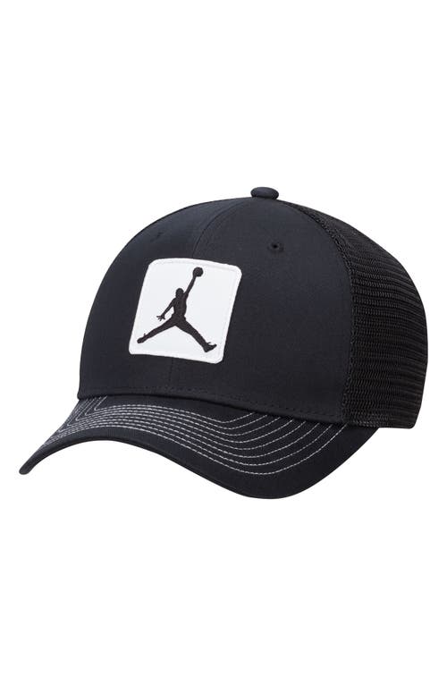 Shop Jordan Rise Structured Snapback Baseball Cap In Black/white